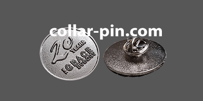 collar pin malaysia custom logo shape supplier embossed without colours front and back