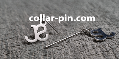 collar pin malaysia custom logo shape hollow 3D supplier front and back