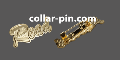 custom shape collar pin malaysia embossed with safety pins supplier front and back