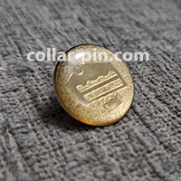 custom epoxy collar pin malaysia round shape etching gold plating