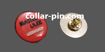custom round epoxy collar pin malaysia printing full colours front and back