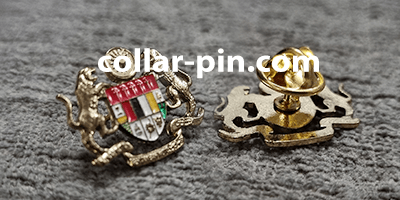 custom shape 3D collar pin supplier malaysia with colours hollow design front and back