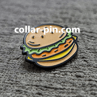 custom shape embossed collar pin supplier malaysia with colours logo design