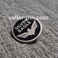 collar pin malaysia supplier custom round shape etching colours
